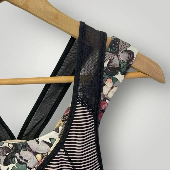 Lululemon Super Sport Tank Mini Pop Stripe Black Mink Berry Sz 6 - Picture 4 of 13